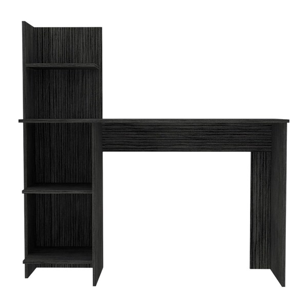 Homeroots 47" Gray Computer Desk With Hutch 403836 - main