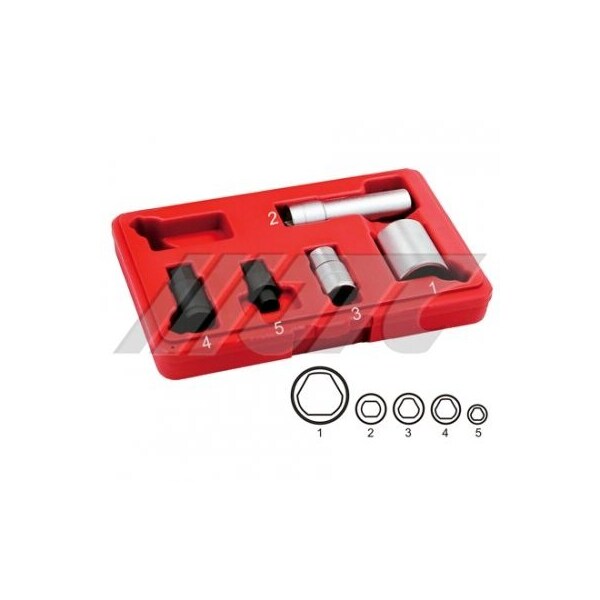 Jtc Auto Tools 5-Piece Bosch Diesel Injection Pump Socket Set, For Triangular Screws On VE, VP EDC TDI & VP 37 4493 - main