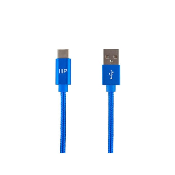 Monoprice Palette Series USB 2.0 Type-C to Type-A Charge & Sync Nylon-Braid Cabl 38911 - main