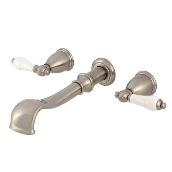 Kingston Brass Two-Handle Wall Mount Tub Faucet, Brushed Nickel KS5028PL - main