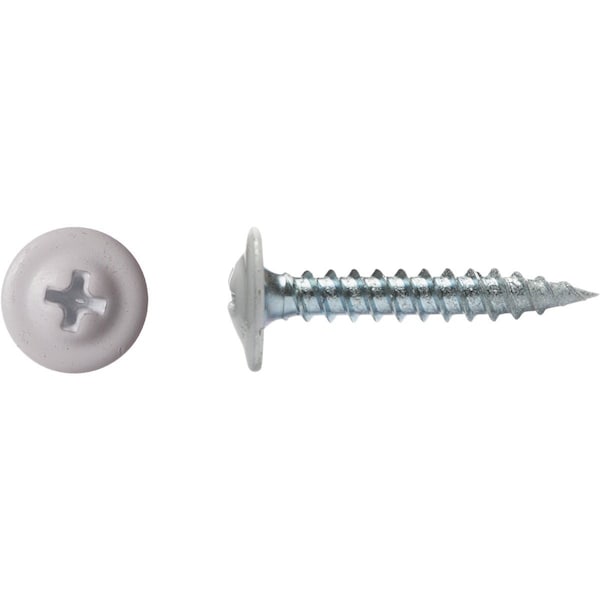 Big Timber No, 8 x 1'' White Modified Truss Head Sharp Point Wood Screw, 1 Lb. 1MTS81W - main