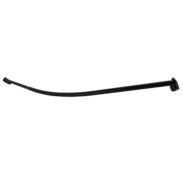 Kingston Brass 60"-72" Stainless Steel Adjustable Single Curved Shower Curtain Rod, Matte Black CC6720 - main