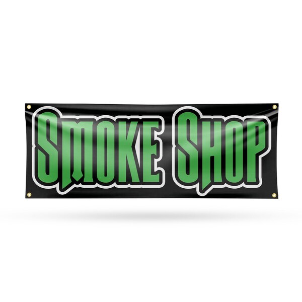 Signmission Smoke Shop, 18 Inch x 48 Inch, Vinyl Banner B-30860 - main