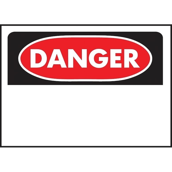 Hy-Ko Danger Sign, Rectangular, White Background, Polyethylene, 14 in W x 10 in H Dimensions 523 - main