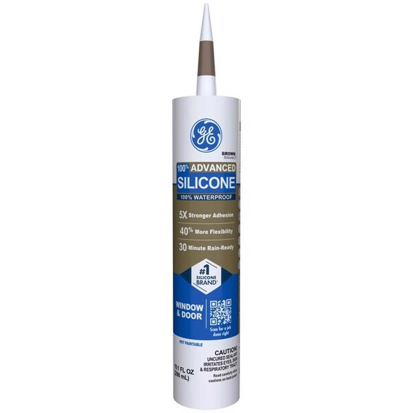 Ge GE Advanced Brown Silicone 2 Window and Door Caulk Sealant 10.1 oz 2813701 - main