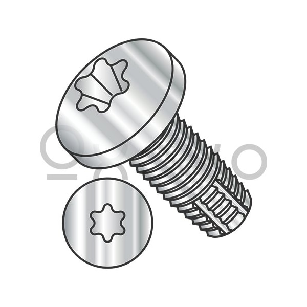 Oxoxo 10-24X1/2 Six Lobe Pan Thread Cutting Screw Type F Fully Threaded 410 Stainless Steel, 3000PK 633632 - main