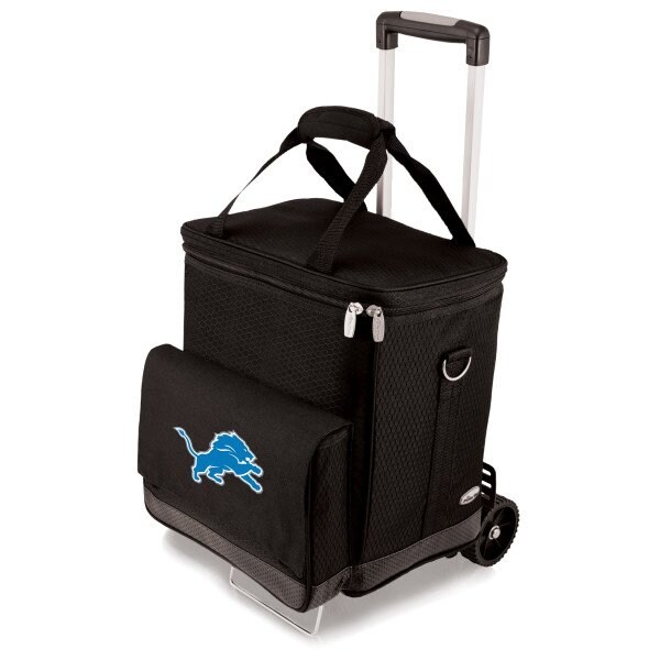 Picnic Time Family Of Brands NFL Detroit Lions - Cellar 6-Bottle Wine Carrier & Cooler Tote with Trolley 660-85-179-114-2 - main