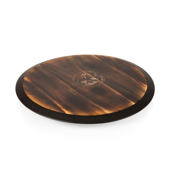 Picnic Time Family Of Brands Baltimore Ravens - Lazy Susan Serving Tray, (Fire Acacia Wood) 827-18-513-033-2 - main