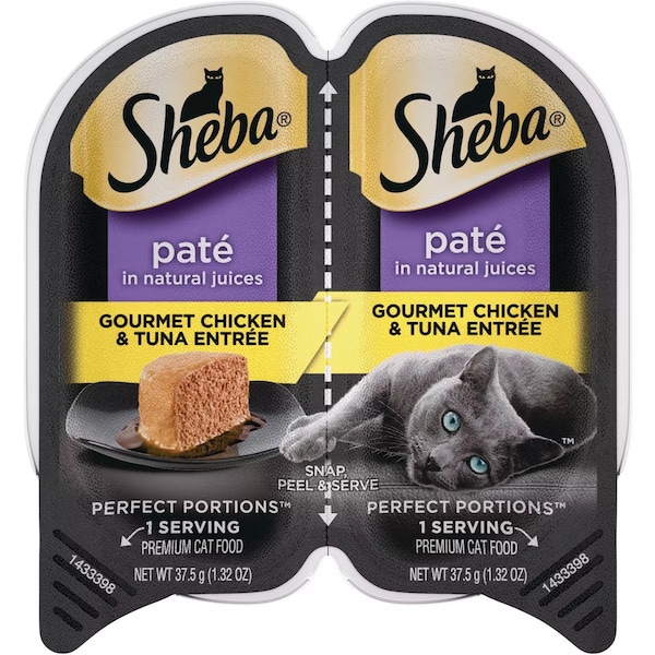 Sheba Perfect Portions Pate 2.6 Oz. Adult Gourmet Chicken & Tuna Wet Cat Food 798764 - main