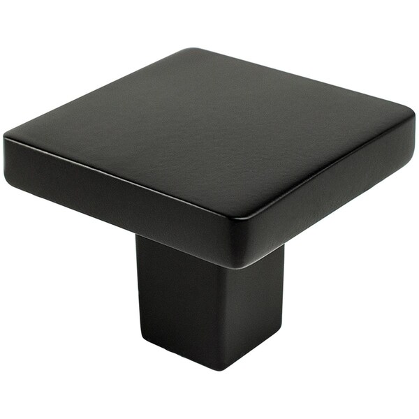 Berenson 1.125 in. Contemporary Advantage One Square Knob, Matte Black BE0951 1055 - main