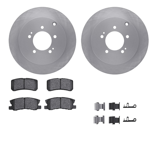 Dynamic Friction Co DFC Brake Rotor with 5000 Brake Pads and Hardware Kit 6512-72305 - main