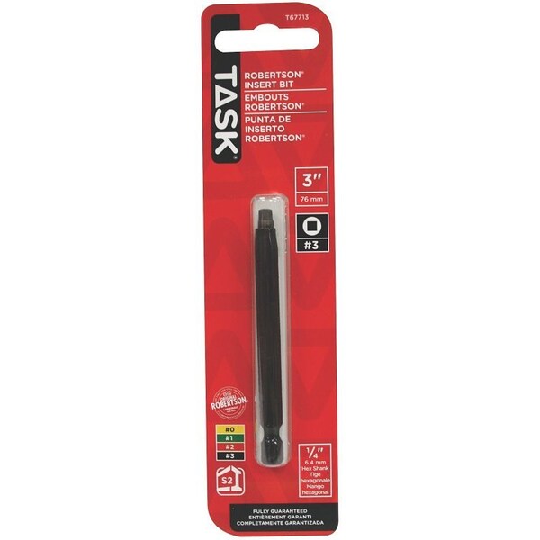 Task Tools Driverbit 3-Rob 3in Black, 2PK T67713 - main