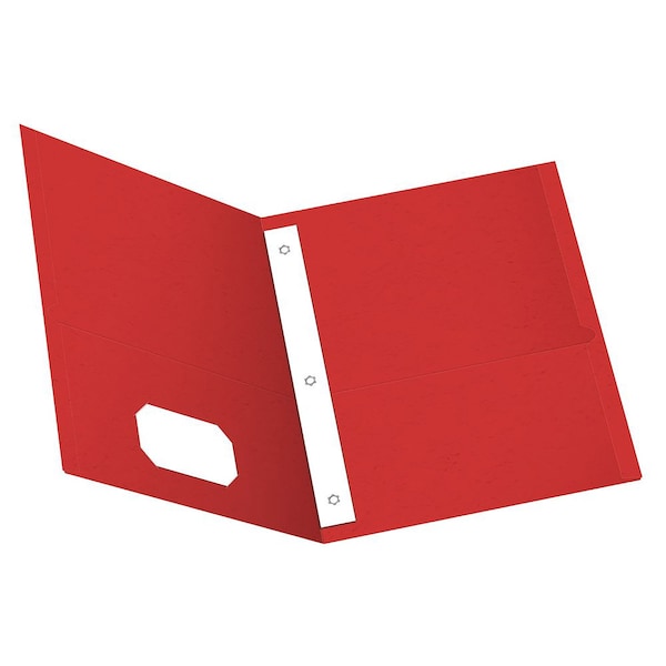 Oxford Twin Pocket Folders with Fasteners, Letter Size, Red, 25PK 57711 - main