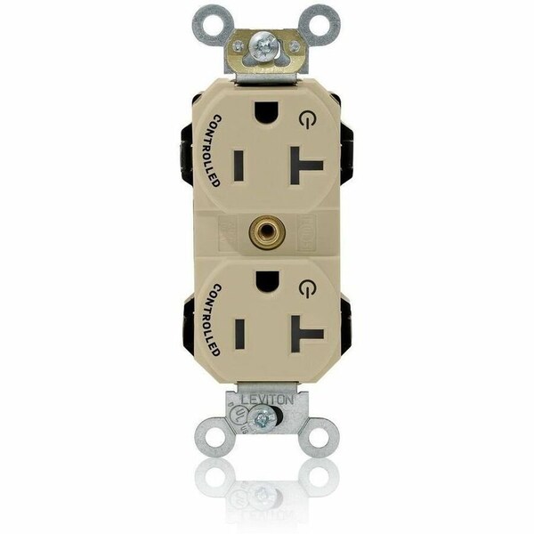 Leviton Straight Blade Receptacle, 5-20R, 20 A, 125V AC, Flush Mount, Self-Grounded M5362-2SI - main