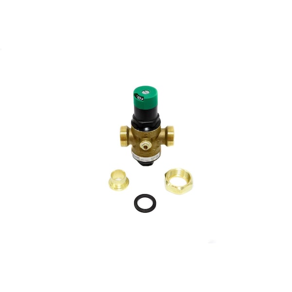 Resideo Pressure Regulating Valve 3/4'' FPT Union Sweat Inlet 25-90 Psi Adjustable Outlet Potable Water DS06-101-SUS-LF - main