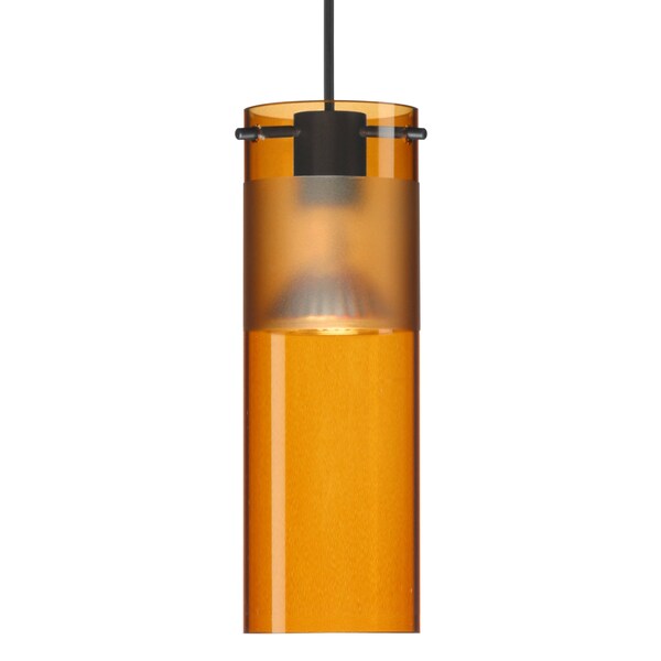 Besa Lighting Besa Scope Pendant, Armagnac/Frost, Black Finish, 1x 50W MAX GY6.35 Base 1XT-6527EG-BK - main
