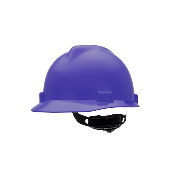 Msa Safety V-Gard Slotted Cap, HDPE, Fas-Trac III Suspension, Type I, Class E, Purple (standard size) 495858 - main