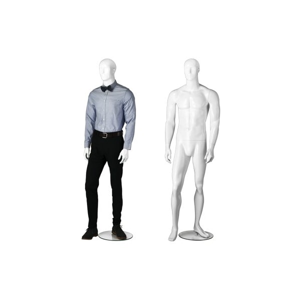Specialty Store Services Premium Fiberglass Glossy White Full Body Male Mannequin 6271W - main