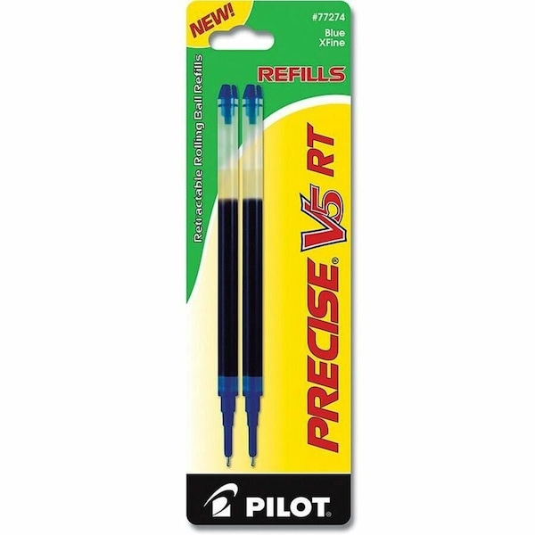 Pilot Precise V5 RT Rolling Ball Refill, Extra Fine, Blue Ink, 2/Pack 77274 - main