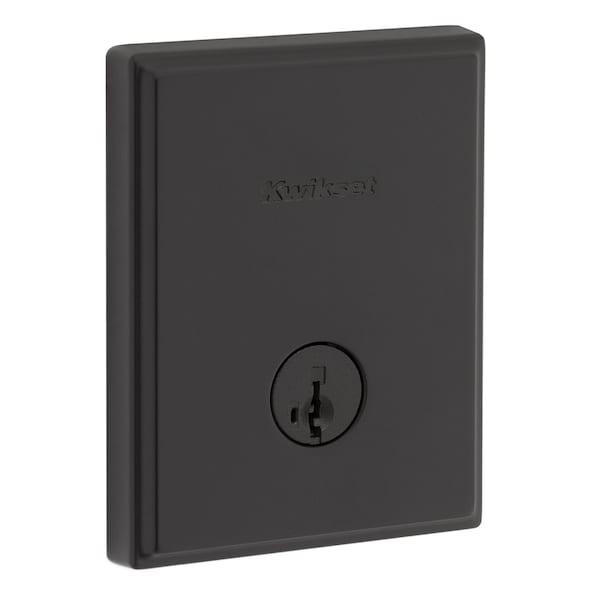 Kwikset Residential Deadbolts Single Cylinder Reversible Matte Black 258TRCT-514S.STRKP - main