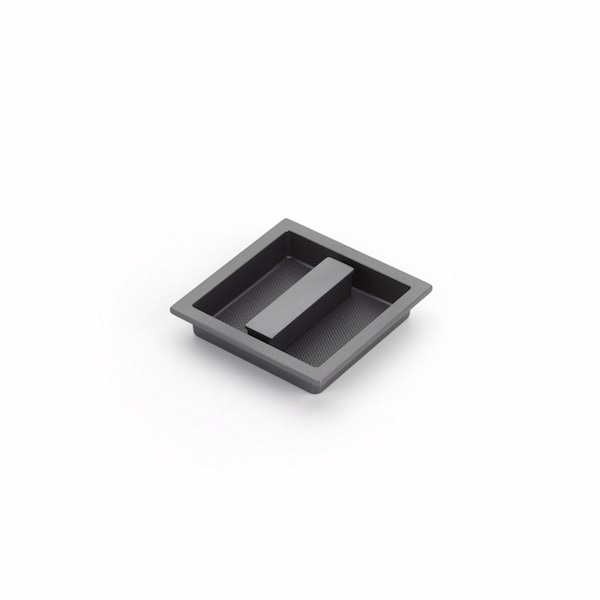 Schaub 3-7/8in x 3-7/8in Modo Centered Recessed Pull Gun Metal Finish 1207-GM - main