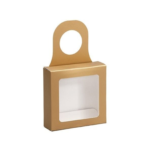 Nashville Wraps Metallic Gold Bottle Hanger Favor Box, 3.625x1.125x3.625, 6PK 2008 - main