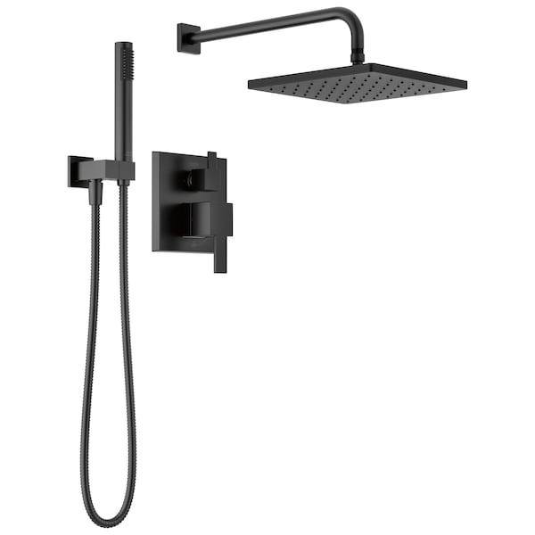 Delta Modern Monitor 14 Series Shower with Raincan & Hand Shower, 20.13 in, Matte Black T342701-BL - main