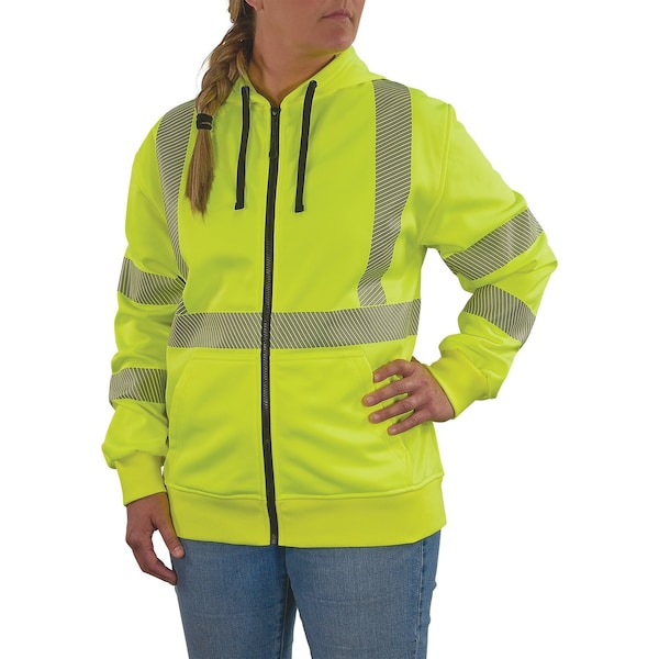Ergodyne Hi-Vis Sweatshirt, 3XL, Lime 22897 - main