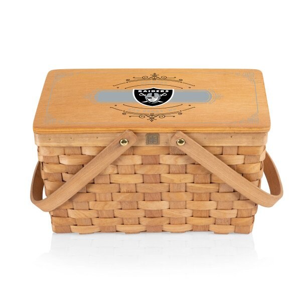Picnic Time Family Of Brands Las Vegas Raiders - Poppy Personal Picnic Basket, (Beige) 124-00-299-236-2 - main