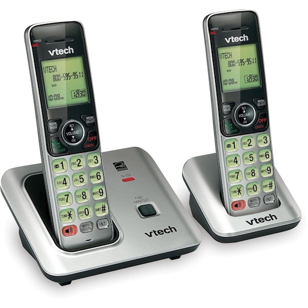 Vtech CS6619-2 DECT 6.0 Cordless Phone - Black, Silver CS6619-2 - main