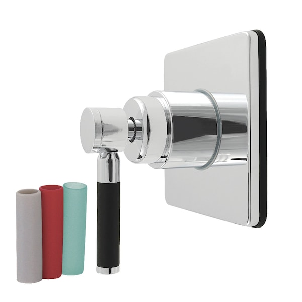 Kingston Brass Single-Handle Six-Way Diverter Valve with Square Trim Kit, Polished Chrome KS4041DKL - main