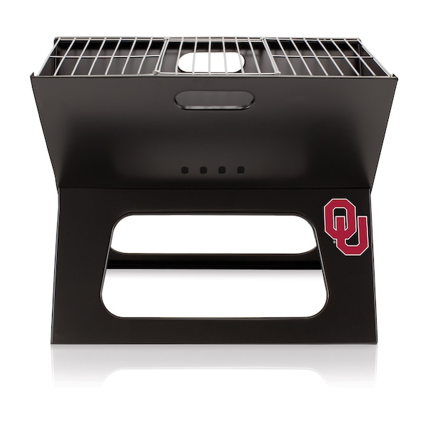 Picnic Time Family Of Brands NCAA Oklahoma Sooners X-Grill Portable Grill - Camping Grill 775-00-175-454-0 - main