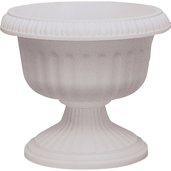Southern Patio Urn Planter, 15-1/2 in H, 17.63 in W, 17.63 in D, Plastic, White UR1810WH - main