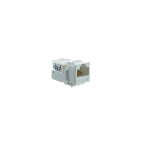 Cable Wholesale Cat5e Keystone Jack, White, Toolless, RJ45 Female 311-120WH - main