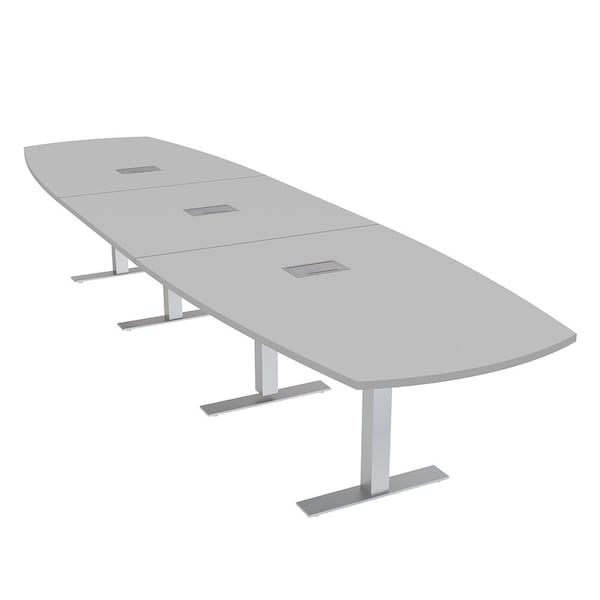 Skutchi Designs Arc Boat Conference Table With Power, 48 in W, 192 in L HAR-ABOT-48X192-T-U779-ESIL - main