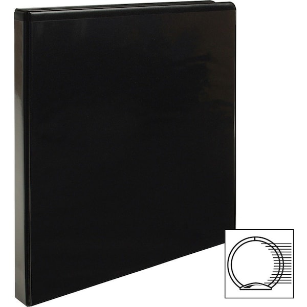 Business Source Roundring View Binder, Black, 4PK BSN09950BD - main