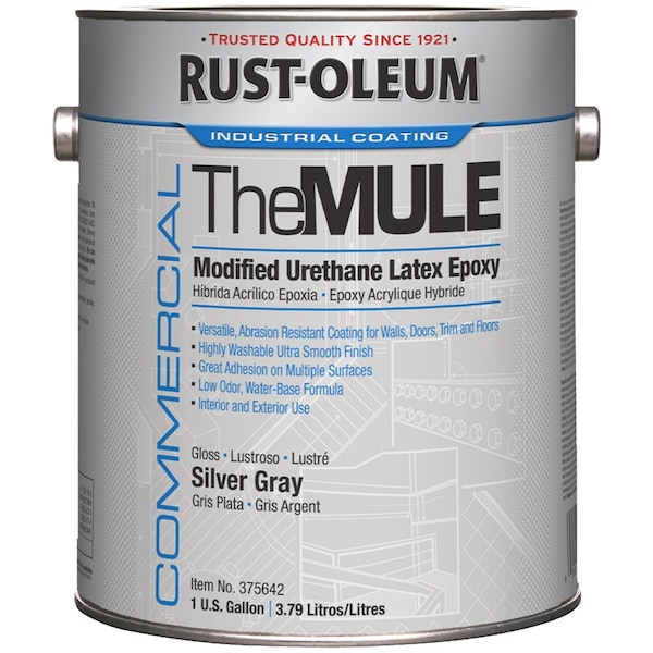 Rust-Oleum Zinsser Mm Xim Krud Kutter Concrobium 1 Gal Rust-Oleum 375642 Silver Gray MULE Modified Urethane Latex Epoxy, Gloss 392534 - main