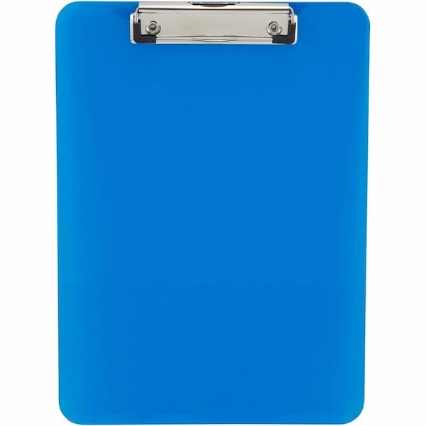 Charles Leonard Plastic Clipboard, Letter Size, Neon Blue, PK6 89715 - main