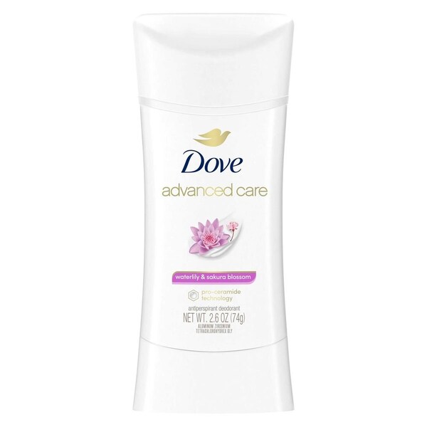 Dove Advanced Care Waterlily and Sakura Blossom Antiperspirant Deodorant Stick, 2.6 Ounce, 12PK 64363223 - main