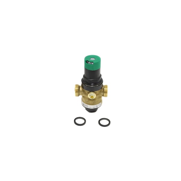 Resideo Pressure Regulating Valve 1/2''FPT Inlet 25-90Psi Adjustable Outlet 1/4''NPT Gauge Tap Potable Water DS06-100-LF - main