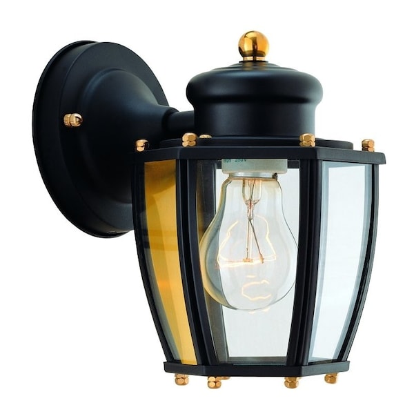 Boston Harbor Outdoor Wall Lantern, 120 V, 60 W, Steel Fixture, Black Fixture HV-66961-BK - main