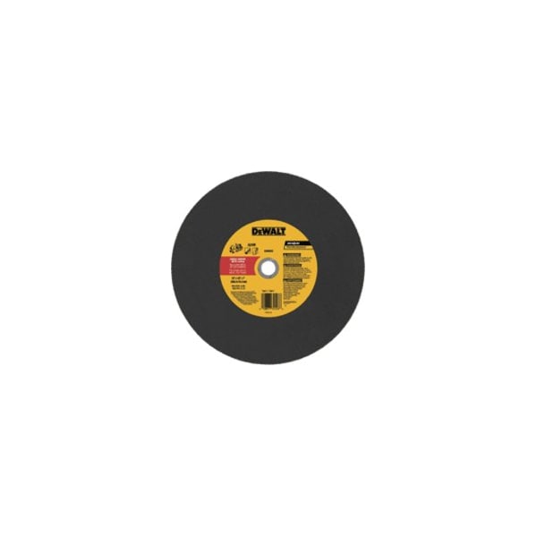 Dewalt Abrasive Cut-Off Wheel, Type 1, 14 in Dia, 0.125 in Thick, 1 in Arbor Hole Size, Aluminum Oxide DW8020 - main