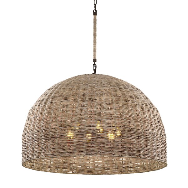 Troy Lighting Huxley 6 Light Chandelier 43.75 In. Textured Bronze F6906-TBZ - main