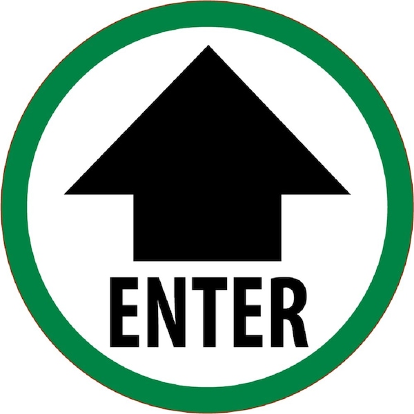 Accuform ENTER SAFETY LABEL 6 X 6 ADHESIVE LABR502 - main