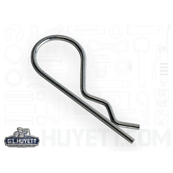 Huyett Bridge Pin, Zn Plt Spg Stl, .094 Wire Dia x 2.312 L x .630 In Eye Dia x Fits .25 to 5/8 Shft BP-207 - main