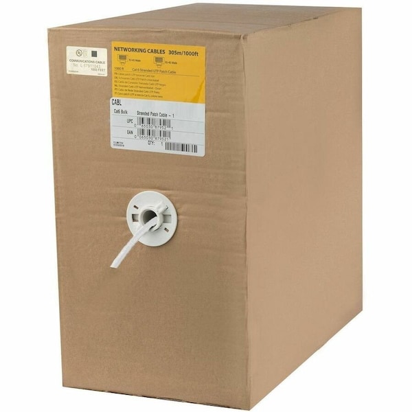 Startech.Com 1000 ft Bulk Cat6 Ethernet Cable White WIRC6PATWHRL - main