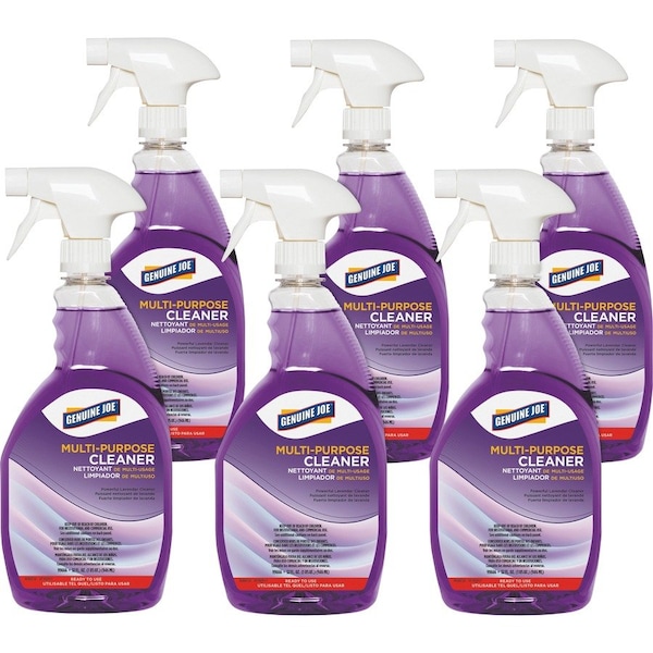 Genuine Joe Multi-Purpose Cleaner - Spray - 32oz - Lavender Scent, 6PK GJO99666CT - main