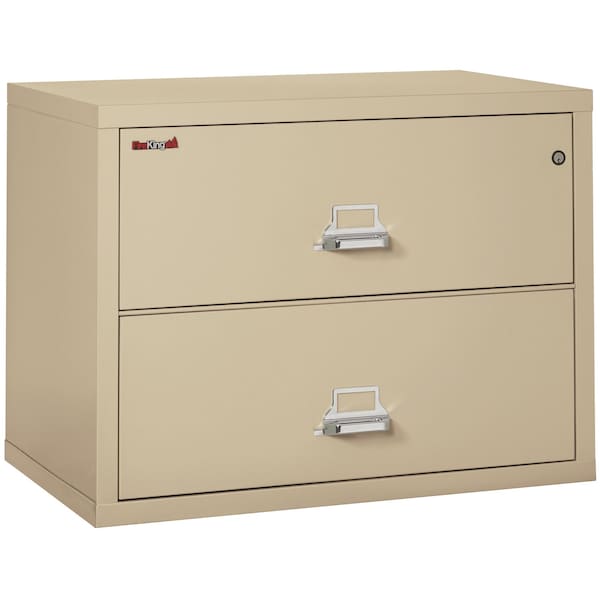 Fireking 31-15/16" W 2 Drawer Fire-Resistant Lateral File Cabinet, Parchment, Letter/Legal 2-3822-CPA - main