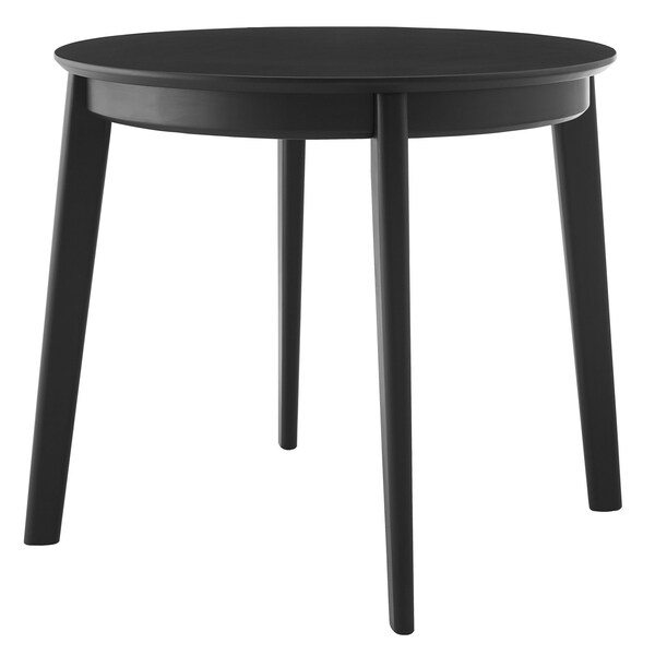 Homeroots 36" Black Rounded Dining Table 544274 - main