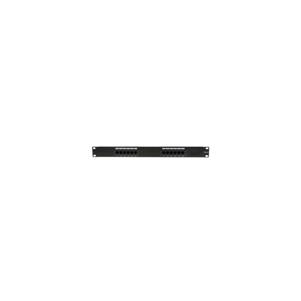 Cable Wholesale Rackmount 12 Port Cat6 Patch Panel, Horizontal, 110 Type, 568A & 568B Compatible, 1U 69BK-06012 - main